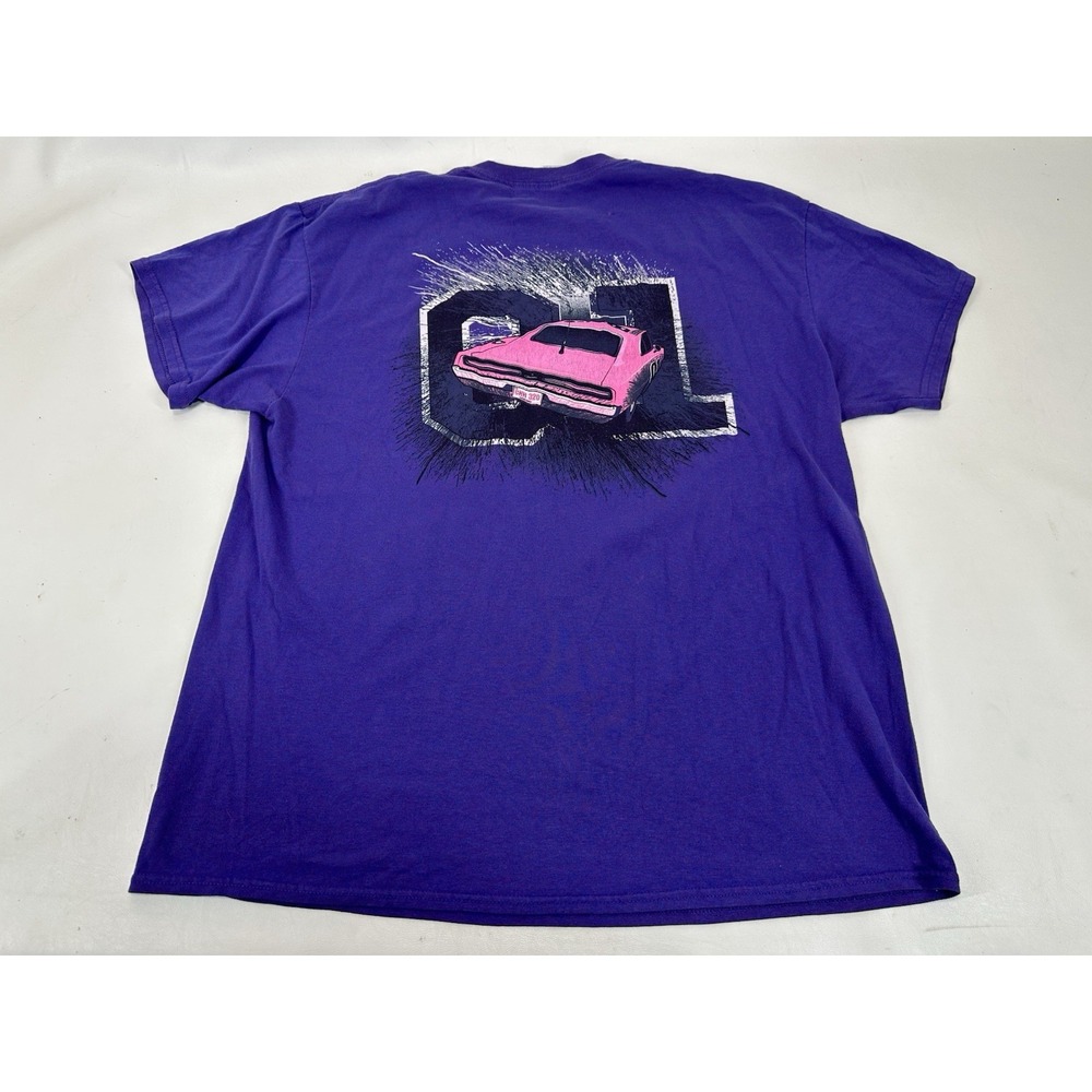 Cooters Dodge Charger T-shirt Garage Size XL General Lee Dukes of Hazzard Purple - Picture 4 of 6